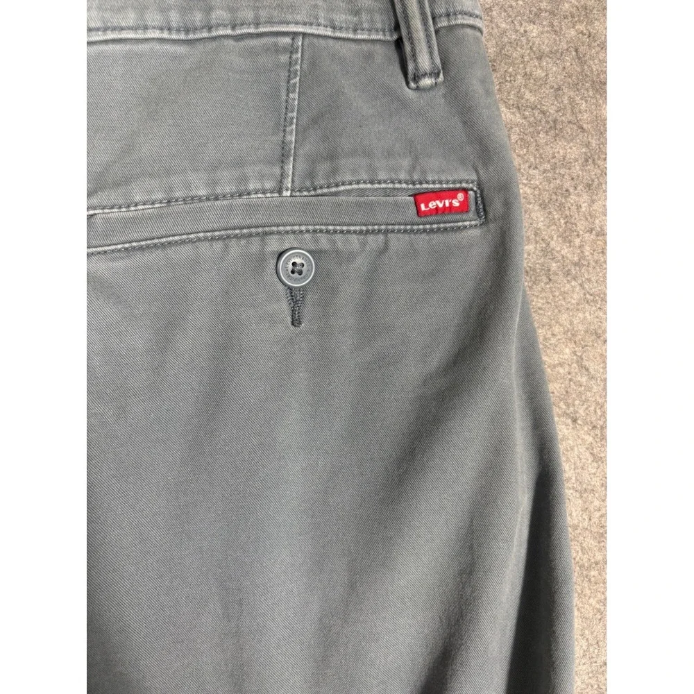Levis XX Chino Standard Taper Gray Pants Mens 36x30 Stretch Twill 85226-0063